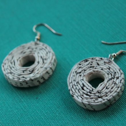 newspaper earring newspaper earring